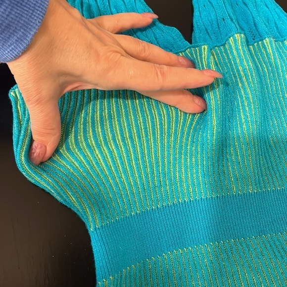 PrettyLittleThing Shape blue knit unitard jumper underbust detail, size 6 NWT - Picture 8 of 15